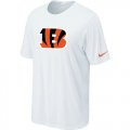 Cincinnati Bengals Sideline Legend Authentic Logo T-Shirt White