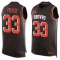 Mens Nike Cleveland Browns #33 Jordan Poyer Limited Brown Player Name & Number Tank Top NFL Jersey