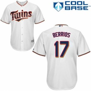 Men\'s Majestic Minnesota Twins #17 Jose Berrios Authentic White Home Cool Base MLB Jersey