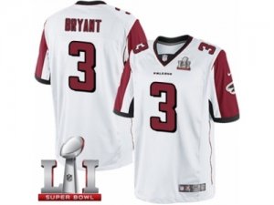 Mens Nike Atlanta Falcons #3 Matt Bryant Limited White Super Bowl LI 51 NFL Jersey