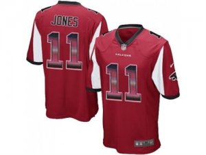 Nike Atlanta Falcons #11 Julio Jones Red Team Color Mens Stitched NFL Limited Strobe Jersey