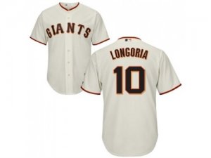 Youth San Francisco Giants #10 Evan Longoria Cream Cool Base Stitched Baseball Jersey