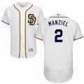Men's Majestic San Diego Padres #2 Johnny Manziel White Flexbase Authentic Collection MLB Jersey
