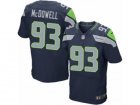Mens Nike Seattle Seahawks #93 Malik McDowell Elite Steel Blue Team Color NFL Jersey