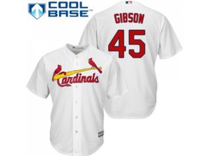 Youth St.Louis Cardinals #45 Bob Gibson White Cool Base Stitched MLB Jersey