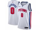 Men Nike Detroit Pistons #0 Andre Drummond White Stitched NBA Swingman Jersey