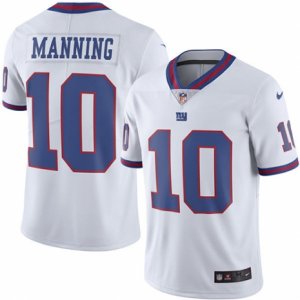 Youth Nike New York Giants #10 Eli Manning Limited White Rush NFL Jersey