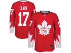 Youth Toronto Maple Leafs #17 Wendel Clark Red Alternate Stitched NHL Jersey