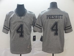 Nike Cowboys #4 Dak Prescott Gray Gridiron Gray Vapor Untouchable Limited Jersey