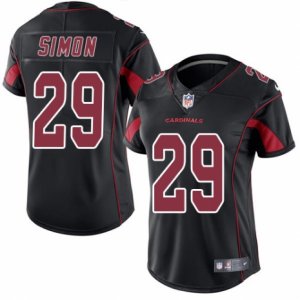 Women\'s Nike Arizona Cardinals #29 Tharold Simon Limited Black Rush NFL Jersey