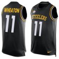 Nike Pittsburgh Steelers #11 Markus Wheaton Black Team Color Men Stitched NFL Limited Tank Top Jersey