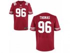 Mens Nike San Francisco 49ers #96 Solomon Thomas Elite Red Team Color NFL Jersey