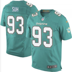 Nike Miami Dolphins #93 Ndamukong Suh green jerseys(Elite)