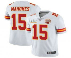 Mens Kansas City Chiefs #15 Patrick Mahomes White 2021 Super Bowl