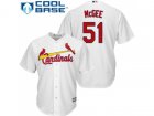 Youth St.Louis Cardinals #51 Willie McGee White Cool Base Stitched MLB Jersey