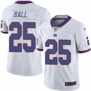 Mens Nike New York Giants #25 Leon Hall Limited White Rush NFL Jersey