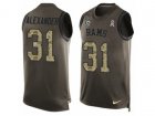 Nike Los Angeles Rams #31 Mo Alexander Limited Green Salute to Service Tank Top NFL Jersey