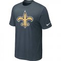 New Orleans Saints Sideline Legend Authentic Logo T-Shirt Grey