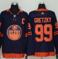 Oilers #99 Wayne Gretzky Navy 50th Anniversary Adidas Jersey