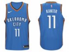 Nike NBA Oklahoma City Thunder #11 Enes Kanter Jersey 2017-18 New Season Blue Jersey