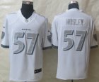 Nike Baltimore Ravens #57 Mosley Platinum White Jerseys(Game)