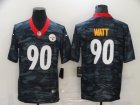 Mens Pittsburgh Steelers #90 T. J. Watt 2020 Camo Limited Stitched Nike NFL