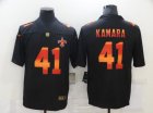 Mens New Orleans Saints #41 Alvin Kamara Black Red Orange Stripe Vapor