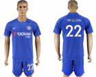 2017-18 Chelsea 22 WILLIAN Home Soccer Jersey