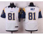 Nike NFL st. louis rams #81 holt white jerseys[Elite]