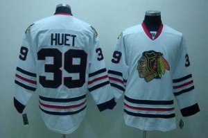 nhl chicago blackhawks #39 huet white