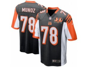 Youth Cincinnati Bengals #78 Anthony Munoz Nike Black 50th Anniversary Retired Player Game Jersey