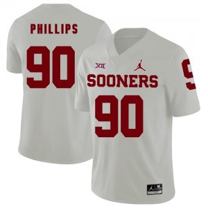 Oklahoma Sooners #90 Jordan Phillips White College Football Jersey