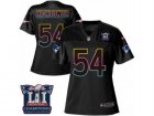Womens Nike New England Patriots #54 Donta Hightower Game Black Fashion Super Bowl LI Champions NFL Jersey
