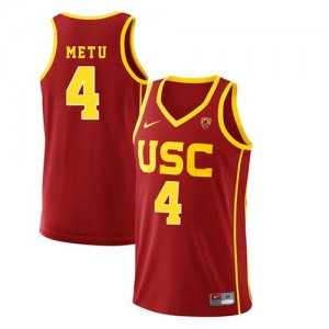 USC Trojans #4 Chimezie Metu Red College Basketball Jersey