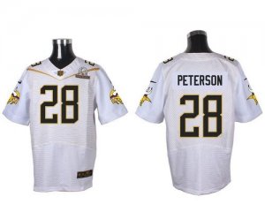 2016 Pro Bowl Nike Minnesota Vikings #28 Adrian Peterson white jerseys(Elite)