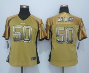 Women Nike New Orleans Saints #50 Anthony Gold Jerseys(Drift Fashion)