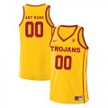USC Trojans Yellow Mens Performance Customized Basketball Jersey