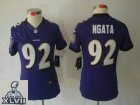 2013 Super Bowl XLVII Women NEW NFL baltimore ravens #92 ngata purple(new limited)