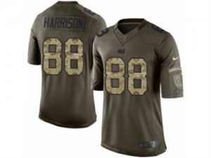 Mens Nike Indianapolis Colts #88 Marvin Harrison Limited Green Salute to Service NFL Jersey