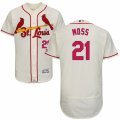 Mens Majestic St. Louis Cardinals #21 Brandon Moss Cream Flexbase Authentic Collection MLB Jersey