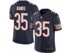 Mens Nike Chicago Bears #35 Johnthan Banks Elite Navy Blue Rush NFL Jersey