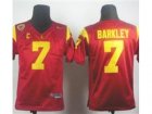 Ncaa Youth Trojans #7 Matt Barkley Red Embroidered Jerseys