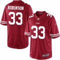 Mens Nike San Francisco 49ers #33 Rashard Robinson Limited Red Team Color NFL Jersey