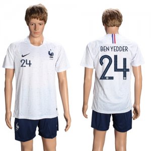 France 24 BEN YEDDER Away 2018 FIFA World Cup Soccer Jersey