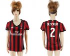2017-18 AC Milan 2 DE SCIGLIO Home Women Soccer Jersey