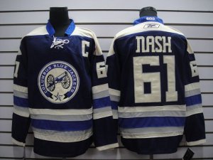 nhl columbus blue jackets #61 nash blue(stripe)