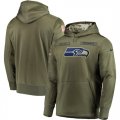 Nike Seahawks Olive Salute To Service Mens Pullove Hoodie