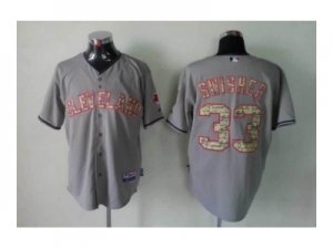 mlb jerseys cleveland indians #33 swisher grey[number camo]