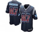 Nike New England Patriots #87 Rob Gronkowski Navy Blue Team Color Mens Stitched NFL Limited Strobe Jersey