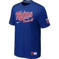 Minnesota Twins Blue Nike Short Sleeve Practice T-Shirt